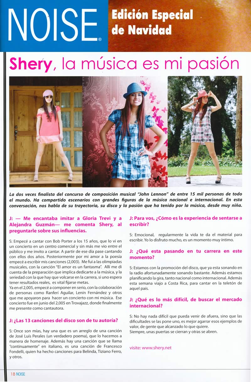 Shery en Revista Noise