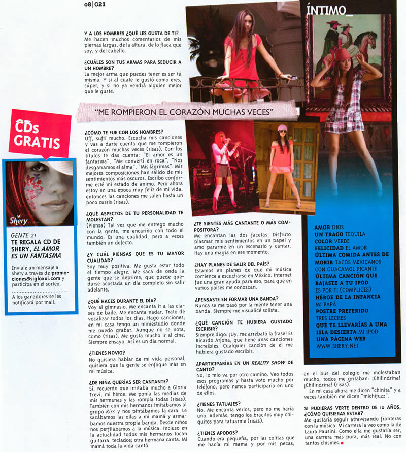 Shery: entrevista Gente 21 - pag. 3
