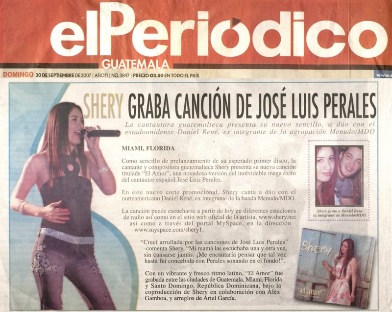 elPeriodico: Shery graba cancion de Jose Luis Perales