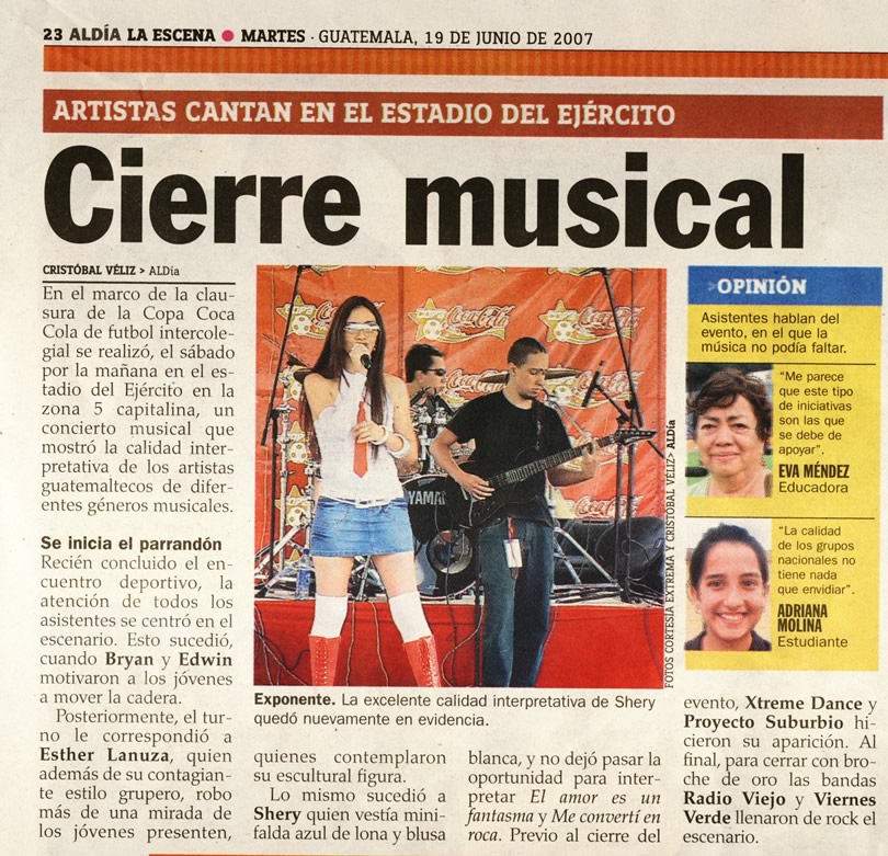 Shery en nota Nuestro Diario